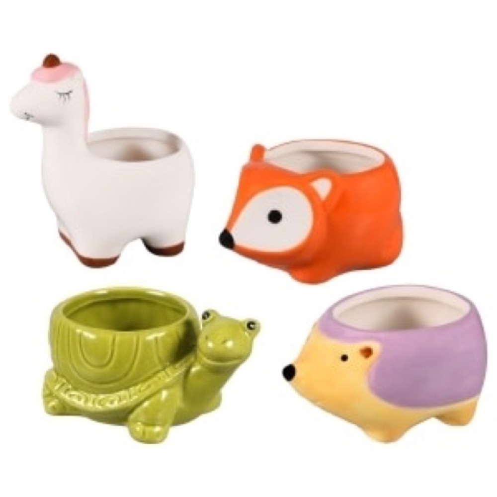 ๐4 Pc Mini Animal Planter Set - Picture 2 of 8